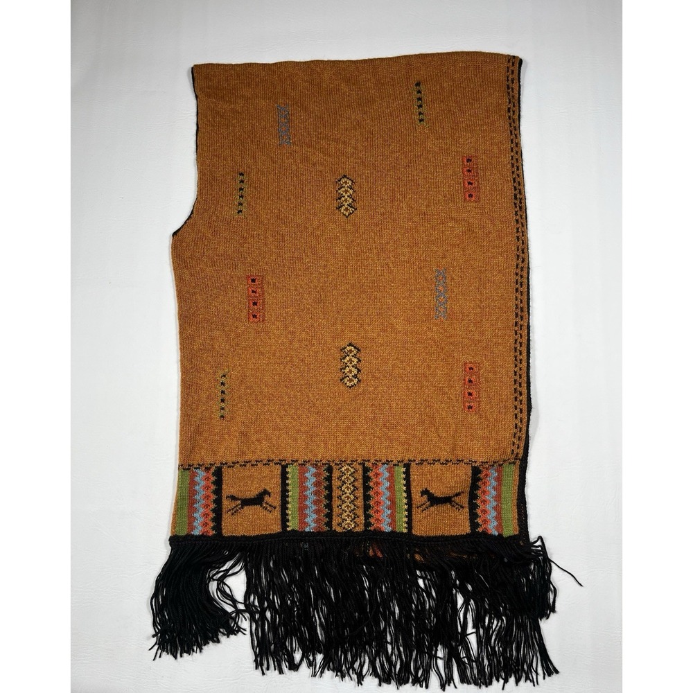 Planet Earth Sweaters Poncho Womens Multicolor Llama Geometric Bolivia